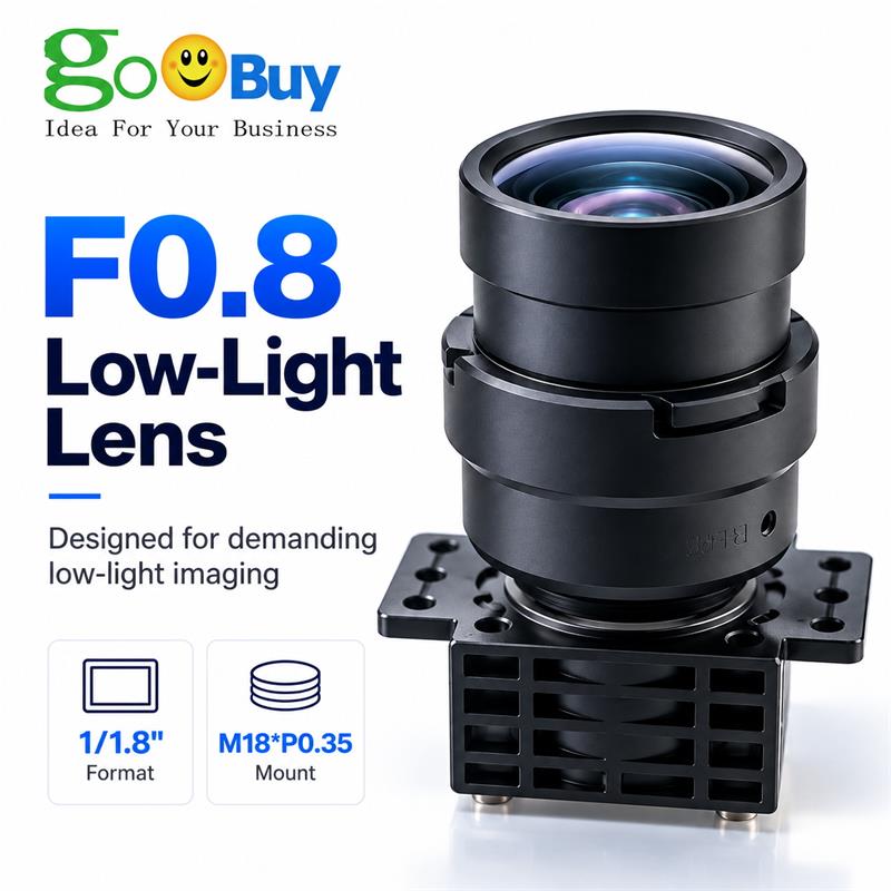 F0.8 M18 4.3mm Ultra-Large-Aperture Lens for 1/1.8