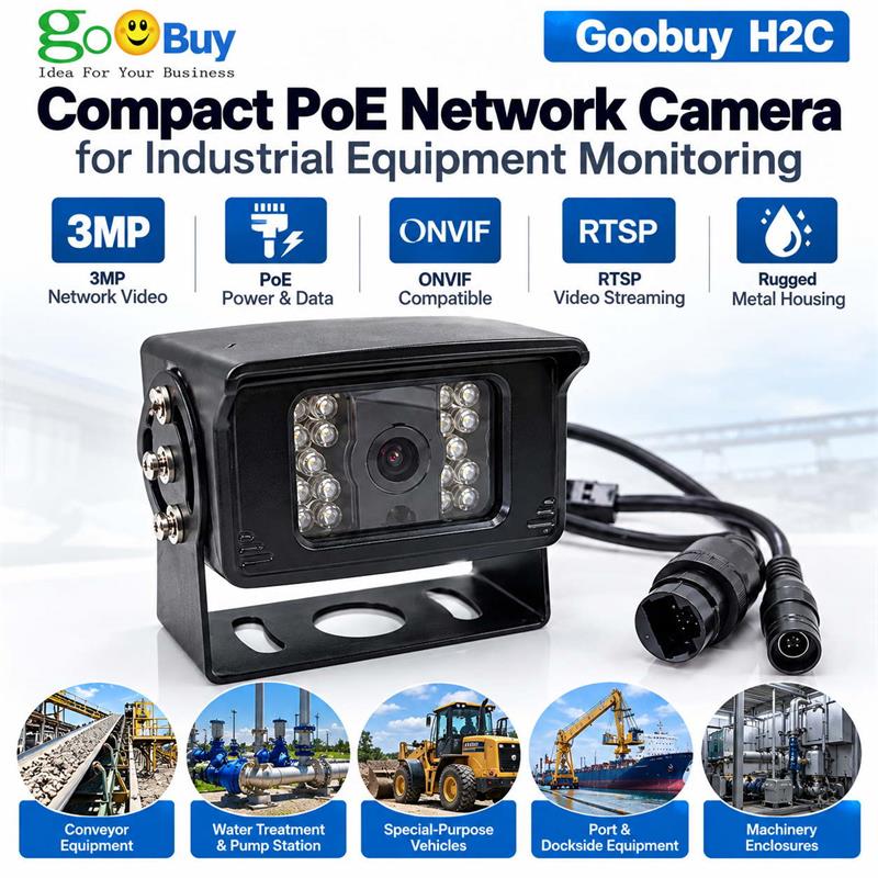 Goobuy IP67 waterproof Industrial PoE Camera