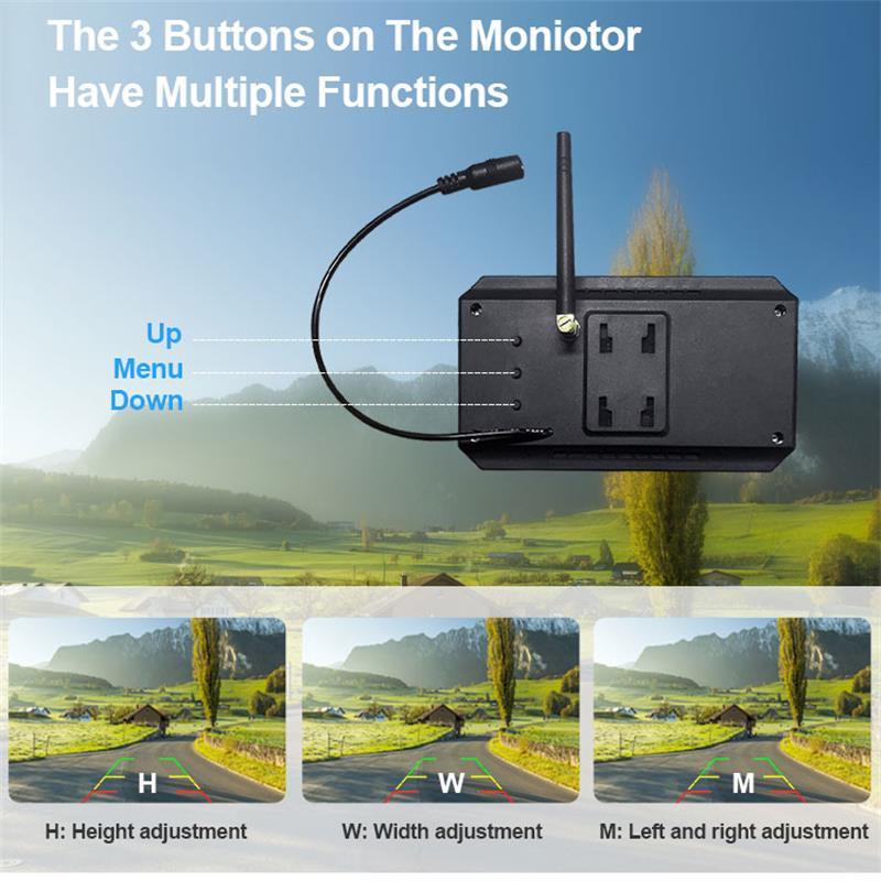 China Solar power battery operated wireless backup camera supplier