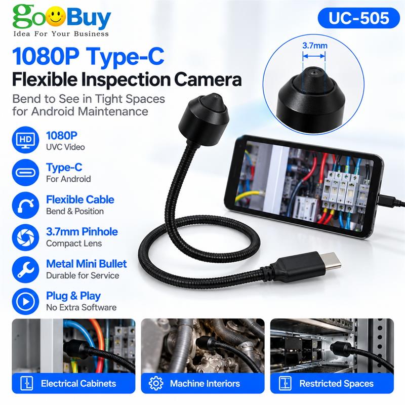 Foldable Gooseneck USB Camera | Mini Bullet 1080P UVC